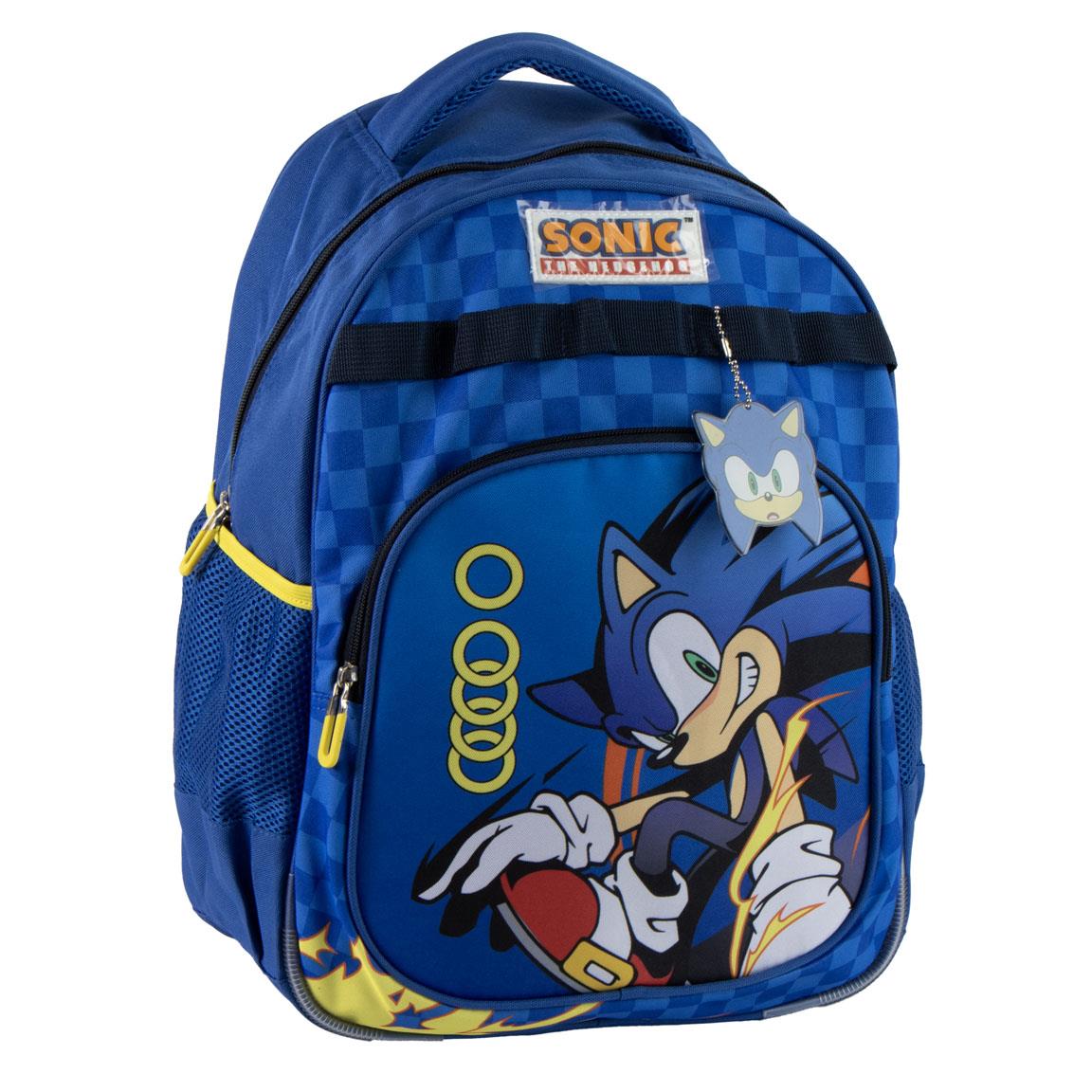 Sonic - zaino scolastico medio 42 cm, blu