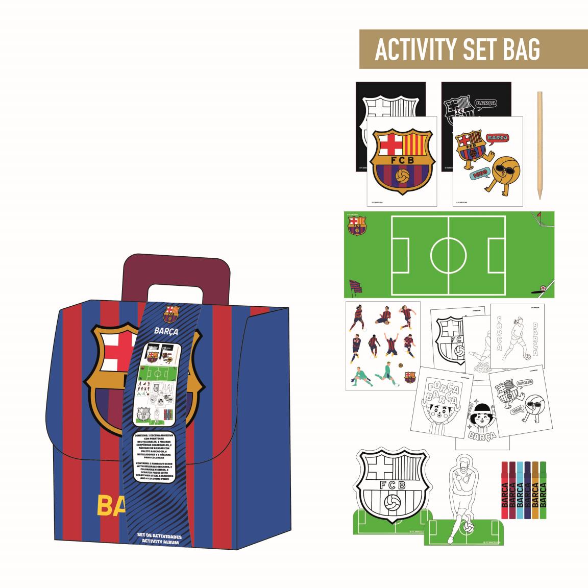 FC Barcelona - set di zaini colorabili, multicolor